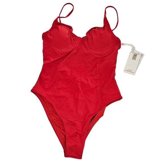 Good American Other - Good American Shown Off One Piece Swimsuit Bright Poppy Medium